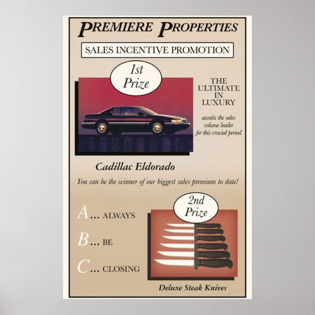 Glenarry Glen Ross Sales Poster (Framsidan)