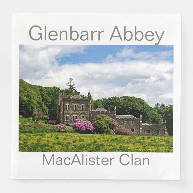 Glenbarr Abbey - MacAlister Klan Pappersservett (Framsida)