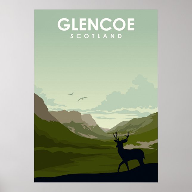 Glencoe Scotland National Park Travel Poster (Framsidan)