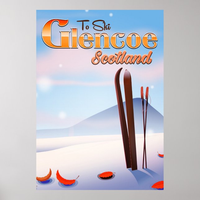 Glencoe Scotland ski poster (Framsidan)