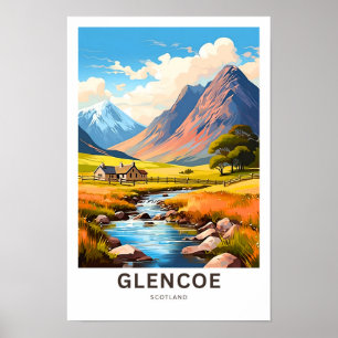 Glencoe Scotland Travel Skriv ut Poster