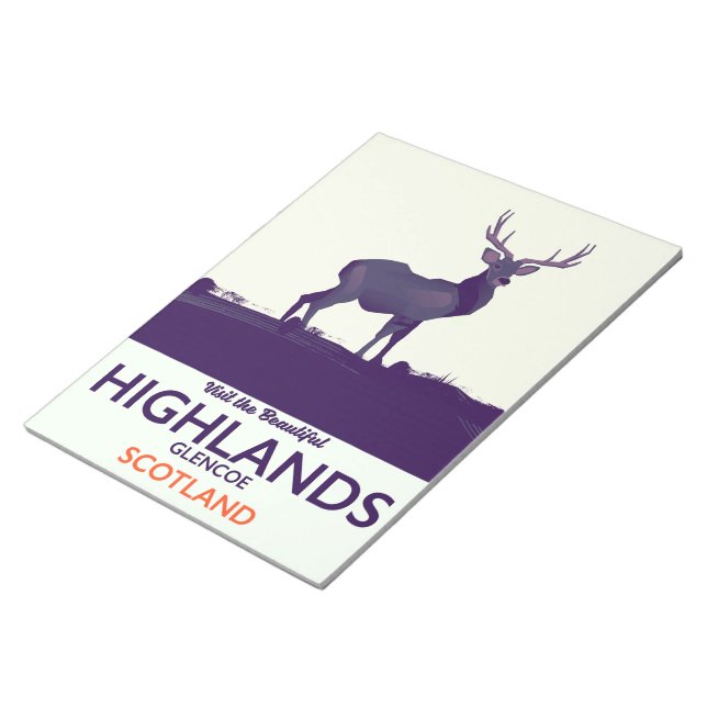 Glencoe, skotska högländerna semestertryck. anteckningsblock (Vinklad)