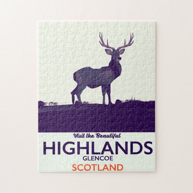 Glencoe, skotska högländerna semestertryck. pussel (Vertikal)