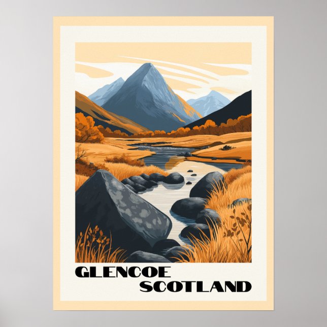 Glencoe, Skottland - Stunning Scottish Highlands Poster (Framsidan)