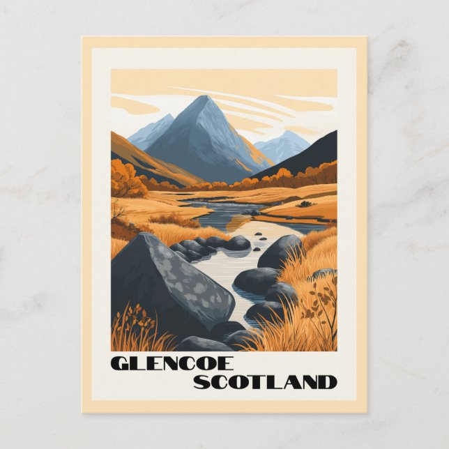 Glencoe, Skottland - Stunning Scottish Highlands Vykort (Framsida)