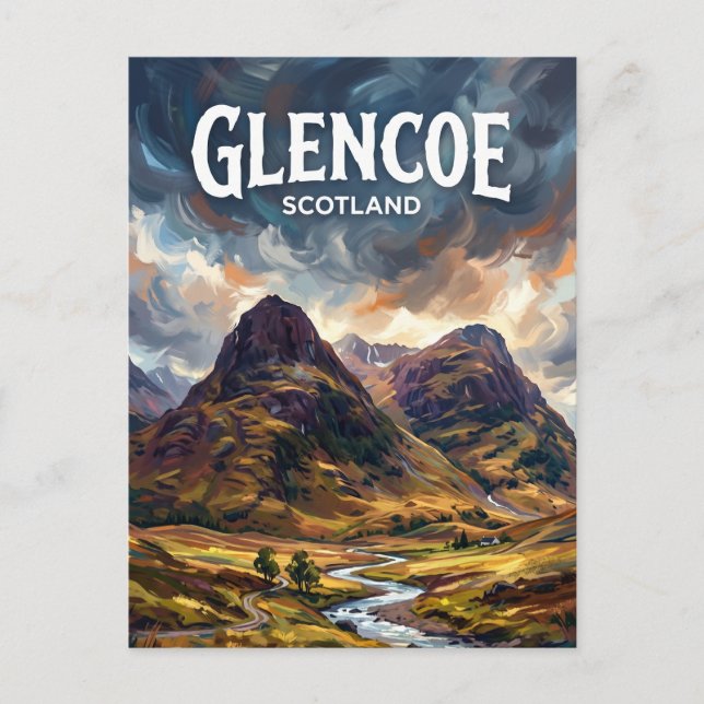 Glencoe Skottland Vykort (Framsida)