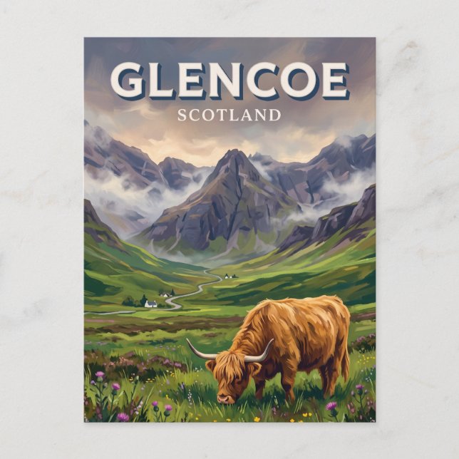 Glencoe Skottland Vykort (Framsida)