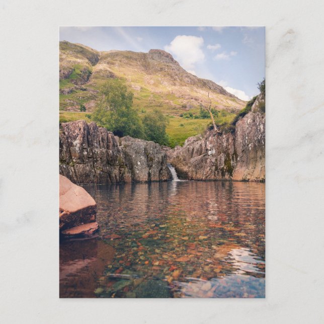 Glencoe vattenfallpool helg vykort (Framsida)