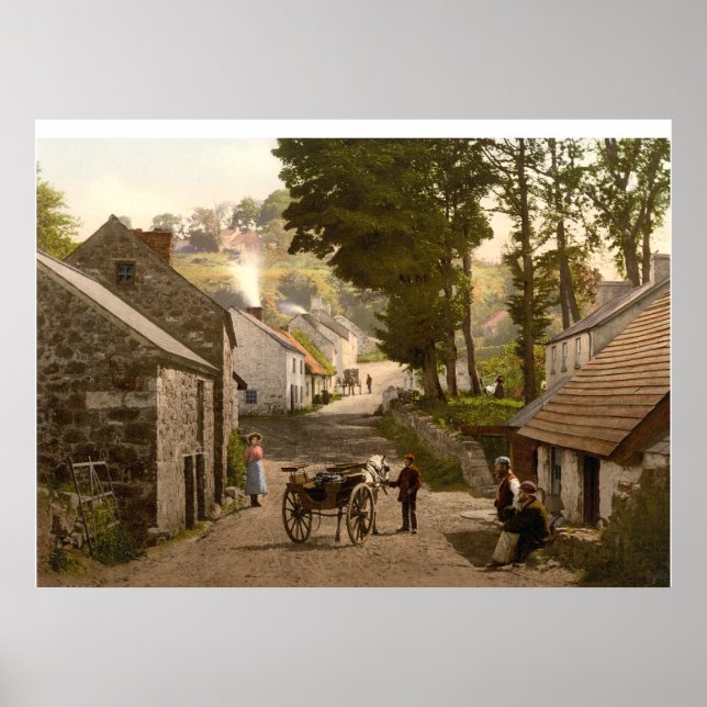 Glencoe Village, County Antrim, Nordirland Poster (Framsidan)