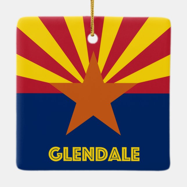 Glendale Arizona Julgransprydnad Keramik (Baksida)
