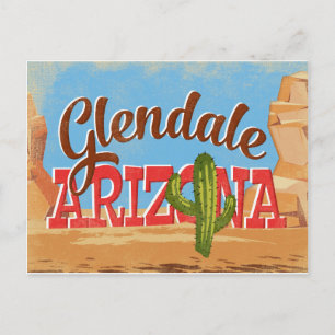 Glendale Arizona Vintage resor Vykort