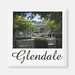 Glendale, California Adams Square Gas Station Magnet