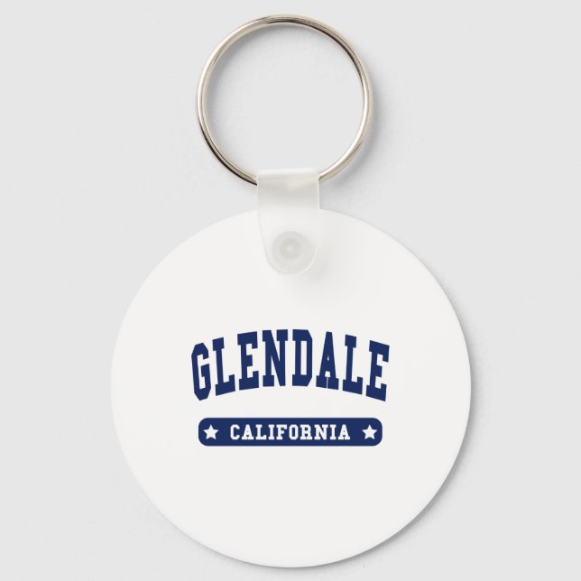 Glendale California College Stil T shirts Nyckelring (Framsida)