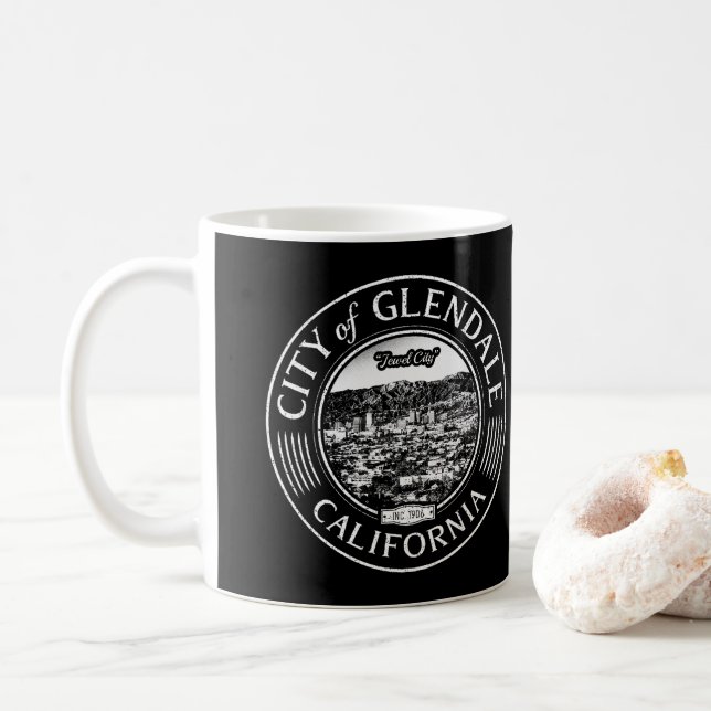 GLENDALE CALIFORNIA - SAN GABRIEL MOUNTAINS KAFFEMUGG (Med munk)