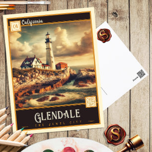 Glendale, Kalifornien   Gammal vykort