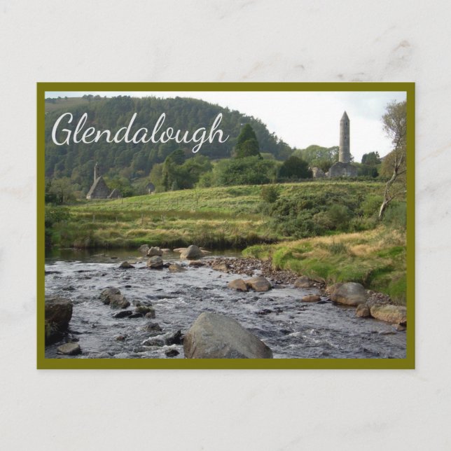 Glendalough Ruins med text Vykort (Framsida)