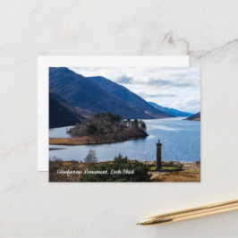 Glenfinnan Monument, Loch Shiel, Skottland Vykort
