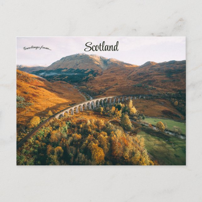 Glenfinnan Viaduct A830 Rd Glenfinnan Scotland Vykort (Framsida)