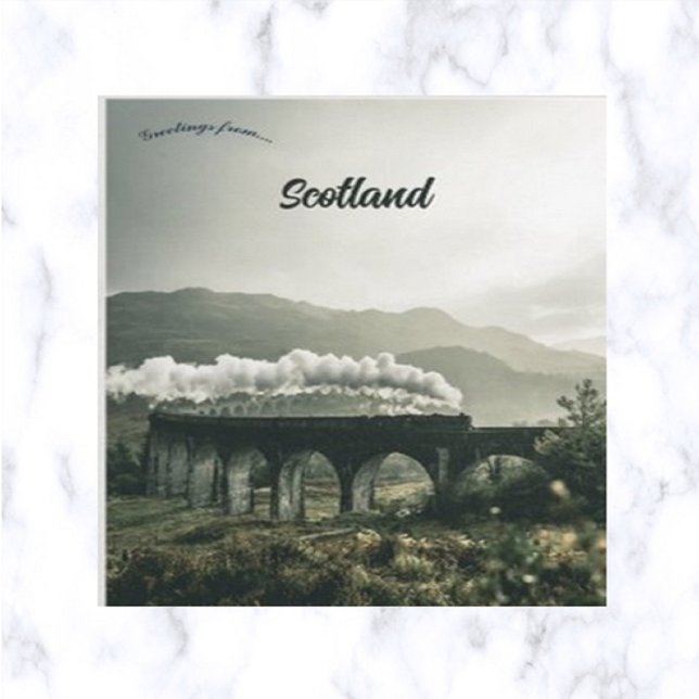 Glenfinnan Viaduct I Glenfinnan Skottland Vykort (Skapare uppladdad)