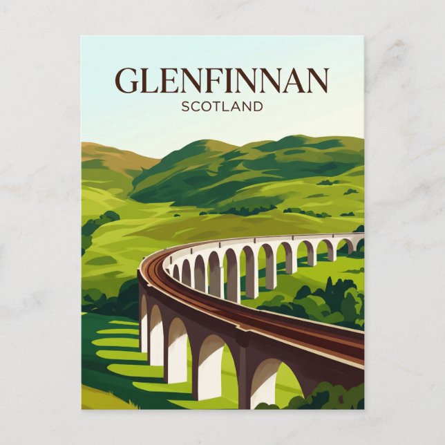Glenfinnan Viaduct Skottland Vykort (Framsida)