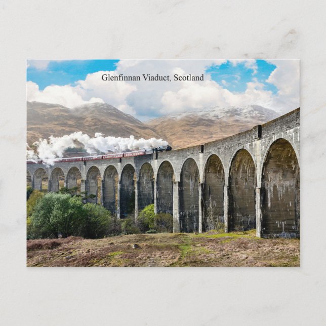 Glenfinnan Viaduct, Skottland Vykort (Framsida)