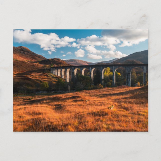 Glenfinnan Viaduct, Skottland Vykort (Framsida)