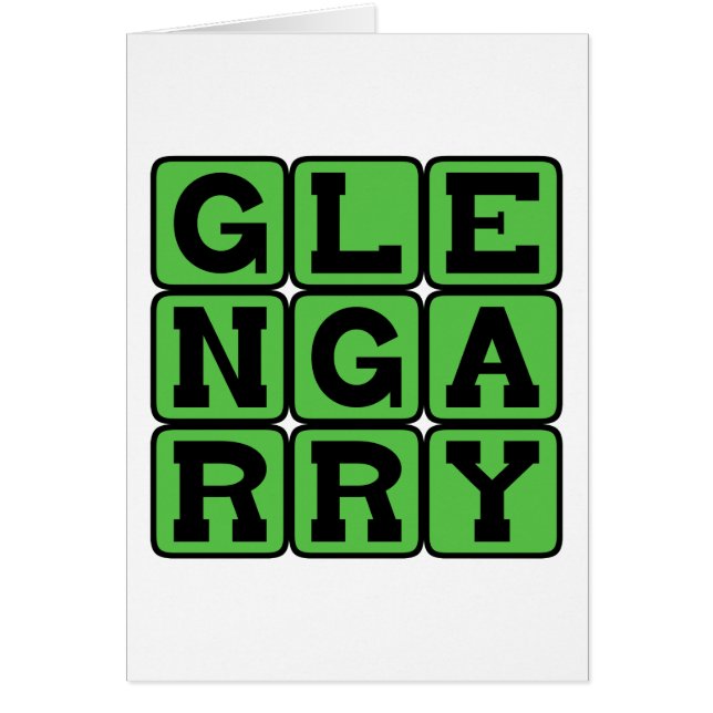 Glengarry, Båtformad hatt Hälsningskort (Framsidan)