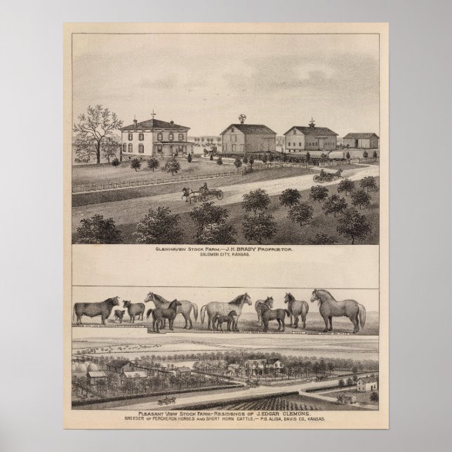 Glenhaven och Pleasant View, Kansas Poster (Framsidan)