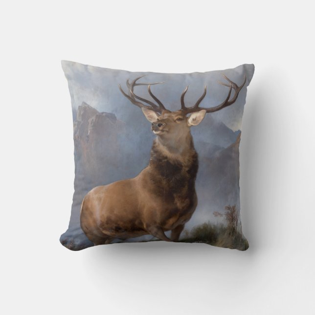 Glenmonark (Vild Stag) (av Landseer) Kudde (Framsida)