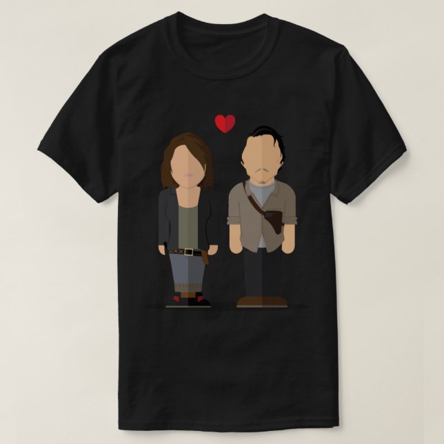 Glenn & Maggie TWD Sticker.png T Shirt (Design framsida)
