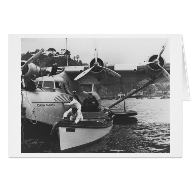 Glenn Martin w/ China Clipper Hälsningskort (Framsidan Horizontal)