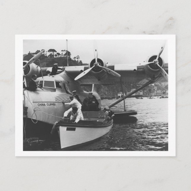 Glenn Martin w/ China Clipper Vykort (Framsida)
