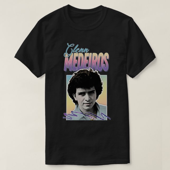 Glenn Medeiros - 80:s formade Aesthetic Design Cla T Shirt (Design framsida)