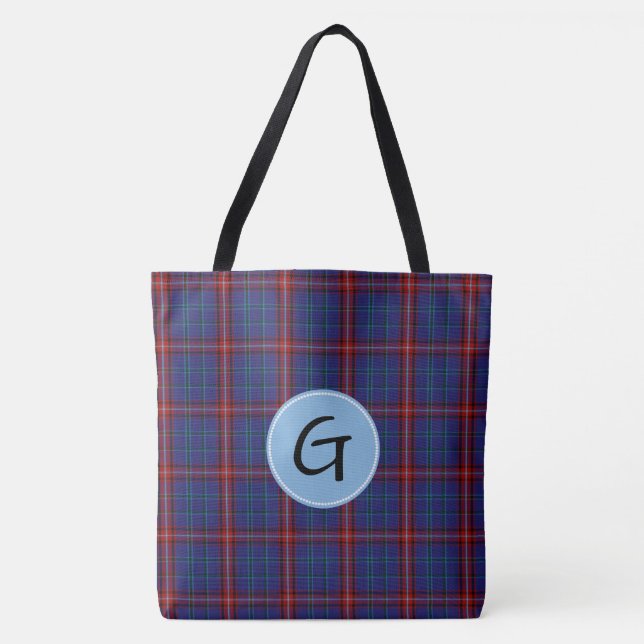 Glenn Tartan Play Tote Bag Tygkasse (Framsida)
