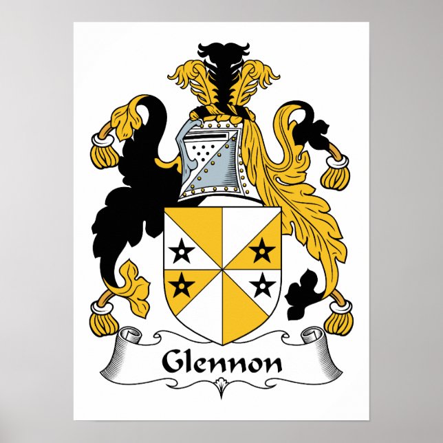 Glennon Family Crest Poster (Framsidan)