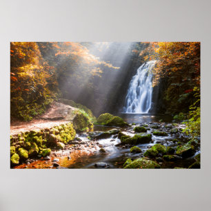 Glenoe Waterfall Antrim, Nordirland Poster