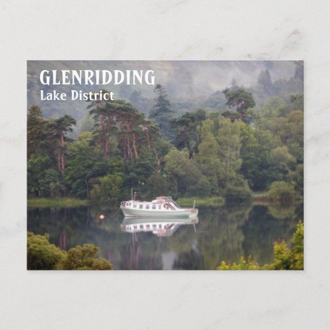 Glenridding, distriktet Sjö, Cumbria, Boat vid Sjö Vykort (Framsida)