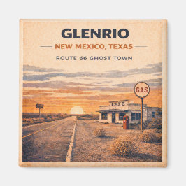 Glenrio Route 66 spökstad Fridge Dekoration Presen Magnet