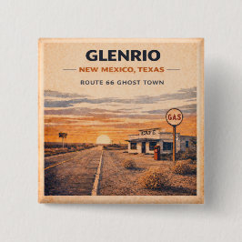 Glenrio Route 66 Spökstad Jacka Pin Knapp