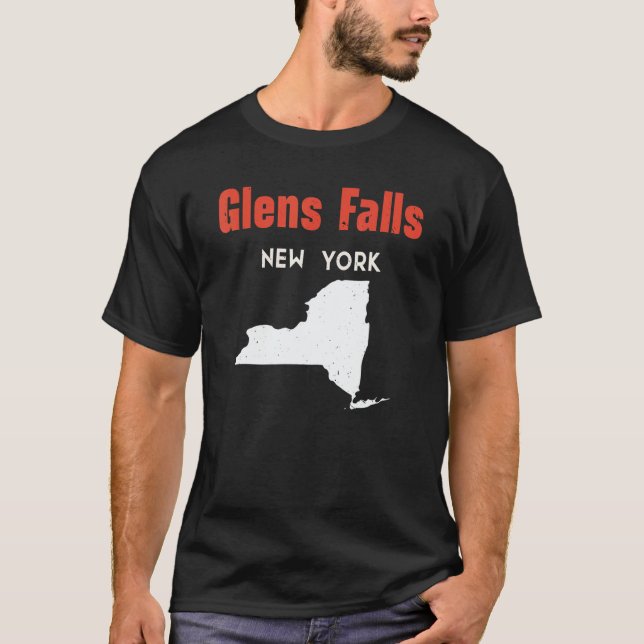 Glens Falls New York USA State America Travel New  T Shirt (Framsida)