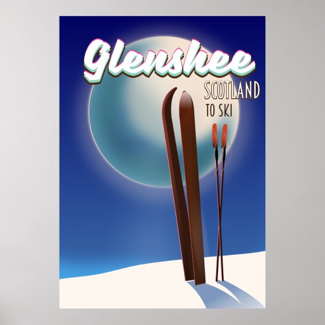 Glenshee Skottland skidposter Poster (Framsidan)