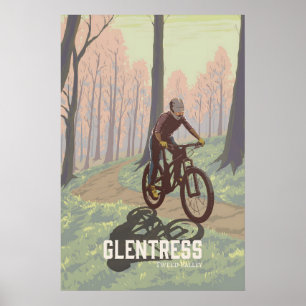 Glentress Mountain Bike Trail Centre Reseskylt Poster