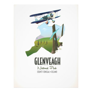 Glenveagh nationalpark Ireland Donegal karta Fototryck