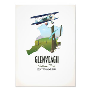 Glenveagh nationalpark Ireland Donegal karta Fototryck