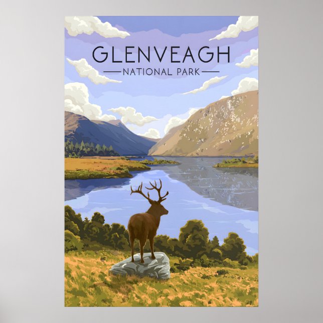 Glenveagh nationalpark Irland Reseskylt Poster (Framsidan)