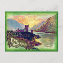 Glenveigh slott Donegal Guld Shamrock Vykort