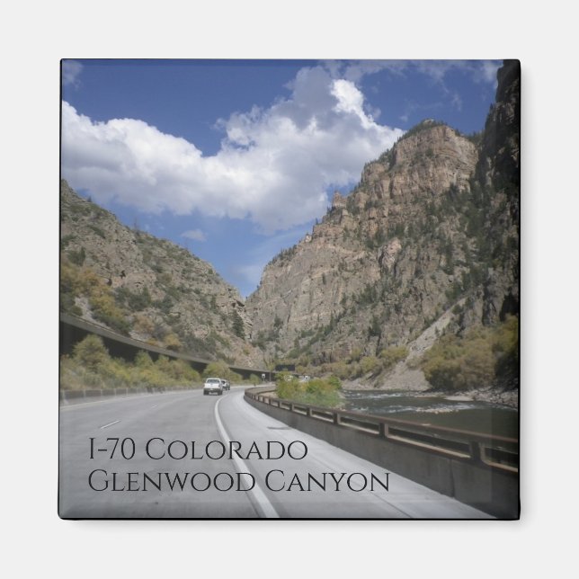Glenwood Canyon Colorado I-70 Magnet (Framsidan)