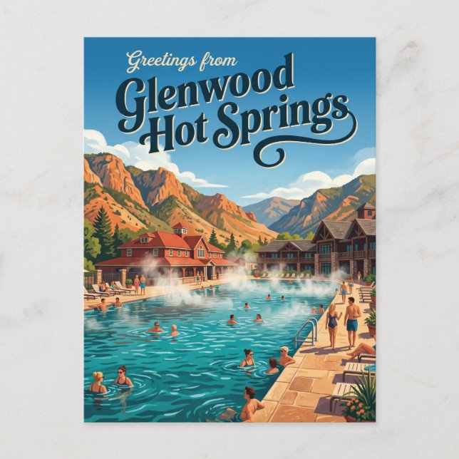 Glenwood Hot Springs Pool USA Vykort (Framsida)