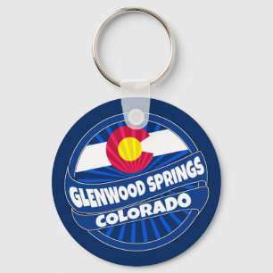 Glenwood Vår Colorado flagga burst keychain Nyckelring