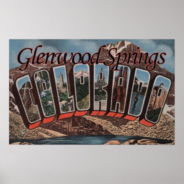 Glenwood Vår, Colorado - Large Brev Scenes Poster (Framsidan)